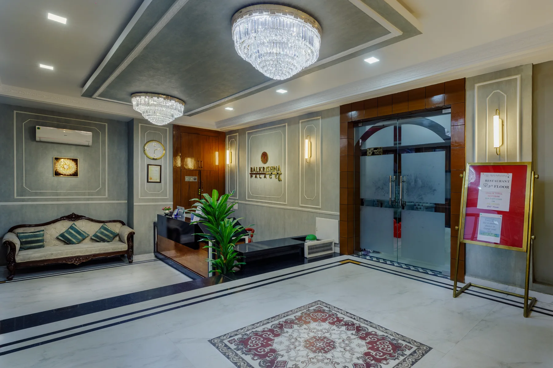 Hotel hallway architectural photography